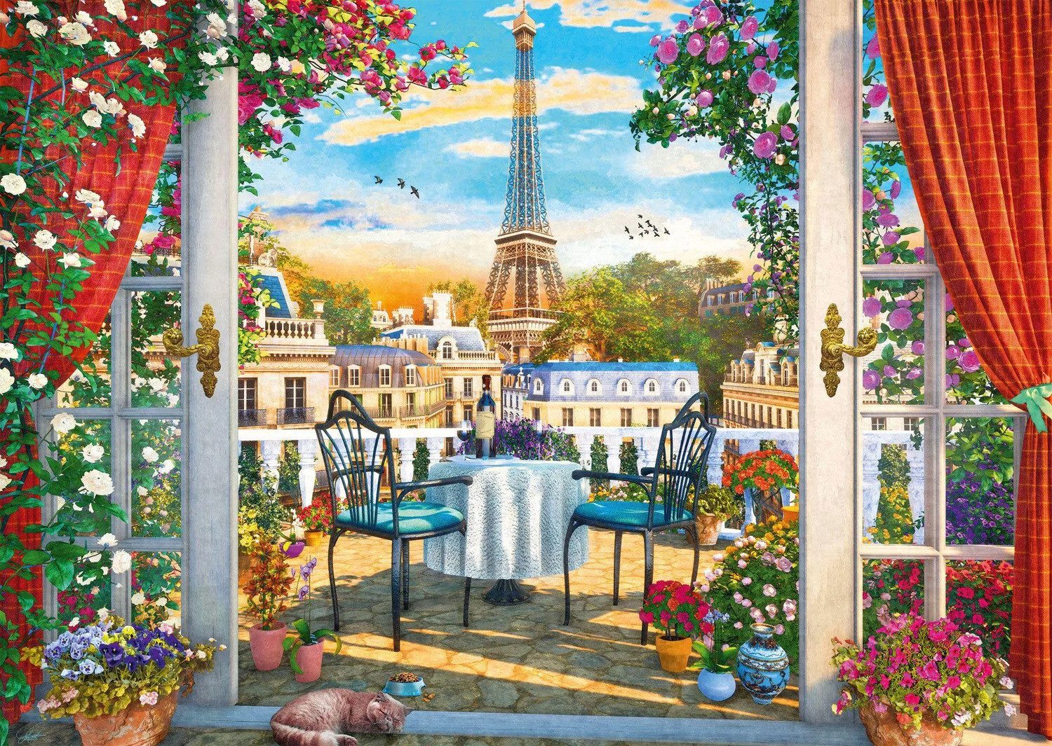 Schmidt Spiele Puzzle Terrasse in Paris. 1.000 Teile, 1000 Puzzleteile günstig online kaufen