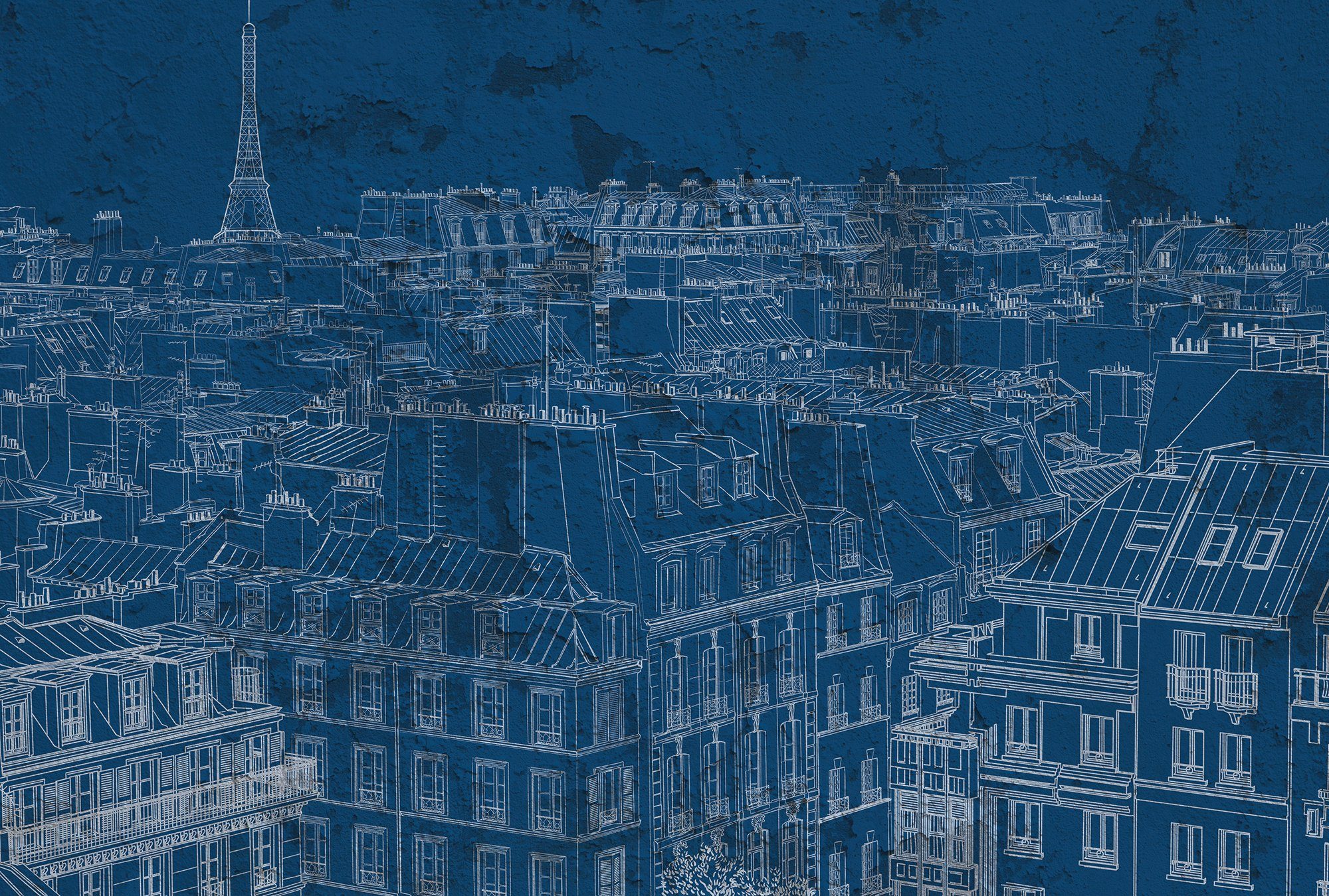 Vlies, St), glatt, Stadt, Paris Atelier Schräge, Wand, Decke Fototapete View 1, Paper weiß/dunkelblau 47 Architects of (4