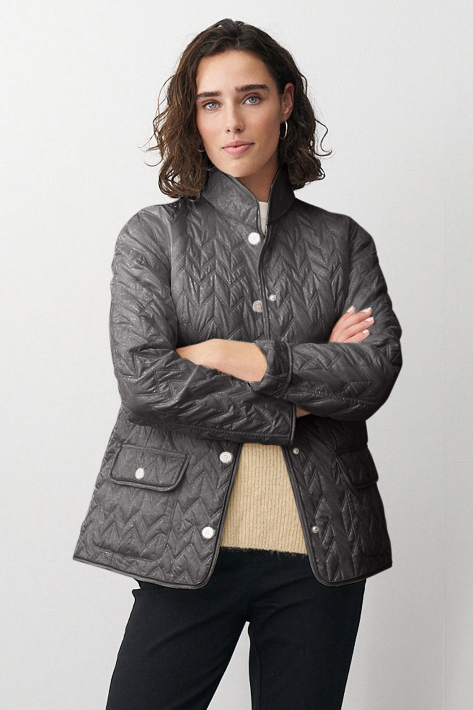 Barbara Lebek Wendejacke Damenjacke zum Wenden oder moderne Übergangsjacke uni/gemustert