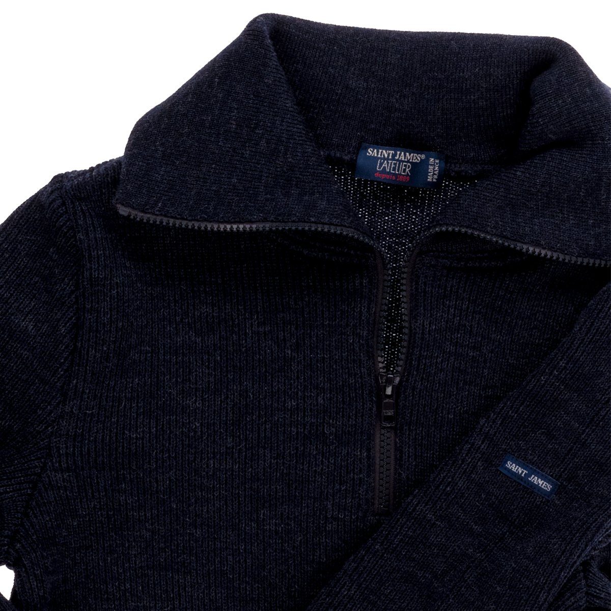 Saint James Wollpullover 7789 Troyer Pullover Cotentin aus Schurwolle