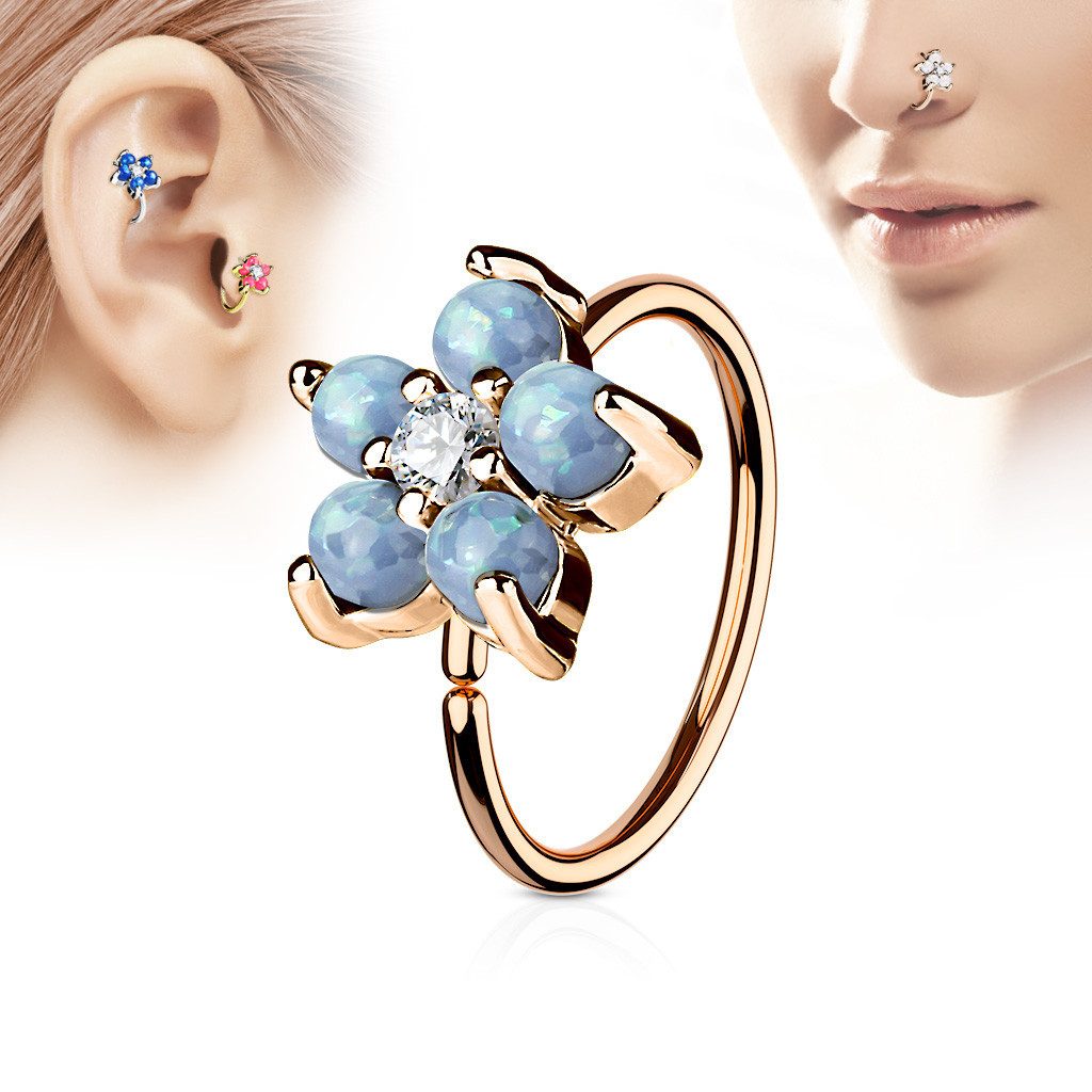 Taffstyle Nasenpiercing Nasenpiercing Universal Tragus Ring Rosegold IP Opa günstig online kaufen