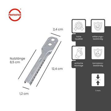 PROTEKTOR Profil (Nonius Abhänger Oberteil Trockenbau, 100-St), Zubehör Trockenbau, Made in Germany