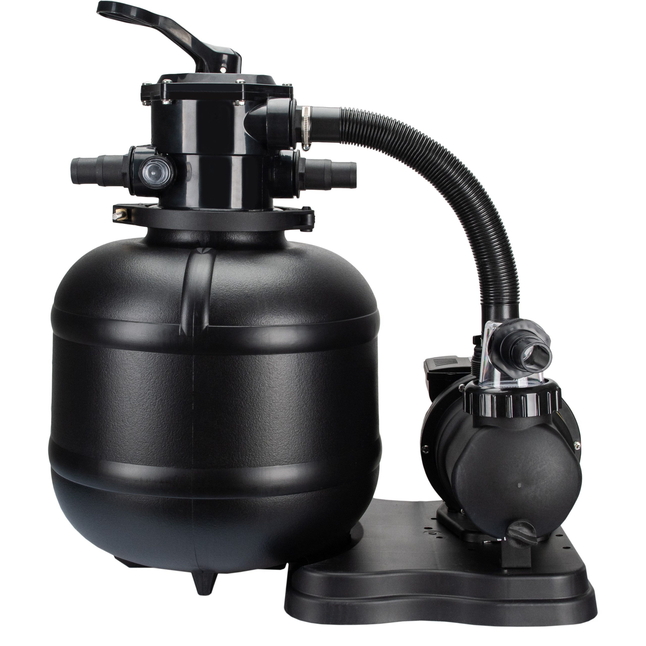 COIL Sandfilteranlage Sandfilterpumpe, Selbstansaugende Pumpe, Sandfilter (7-Wege-Ventil mit Manometer, Anschlussstutzen 32/38 mm), 8500 l/h oder 10000 l/h, 450 W oder 550 W