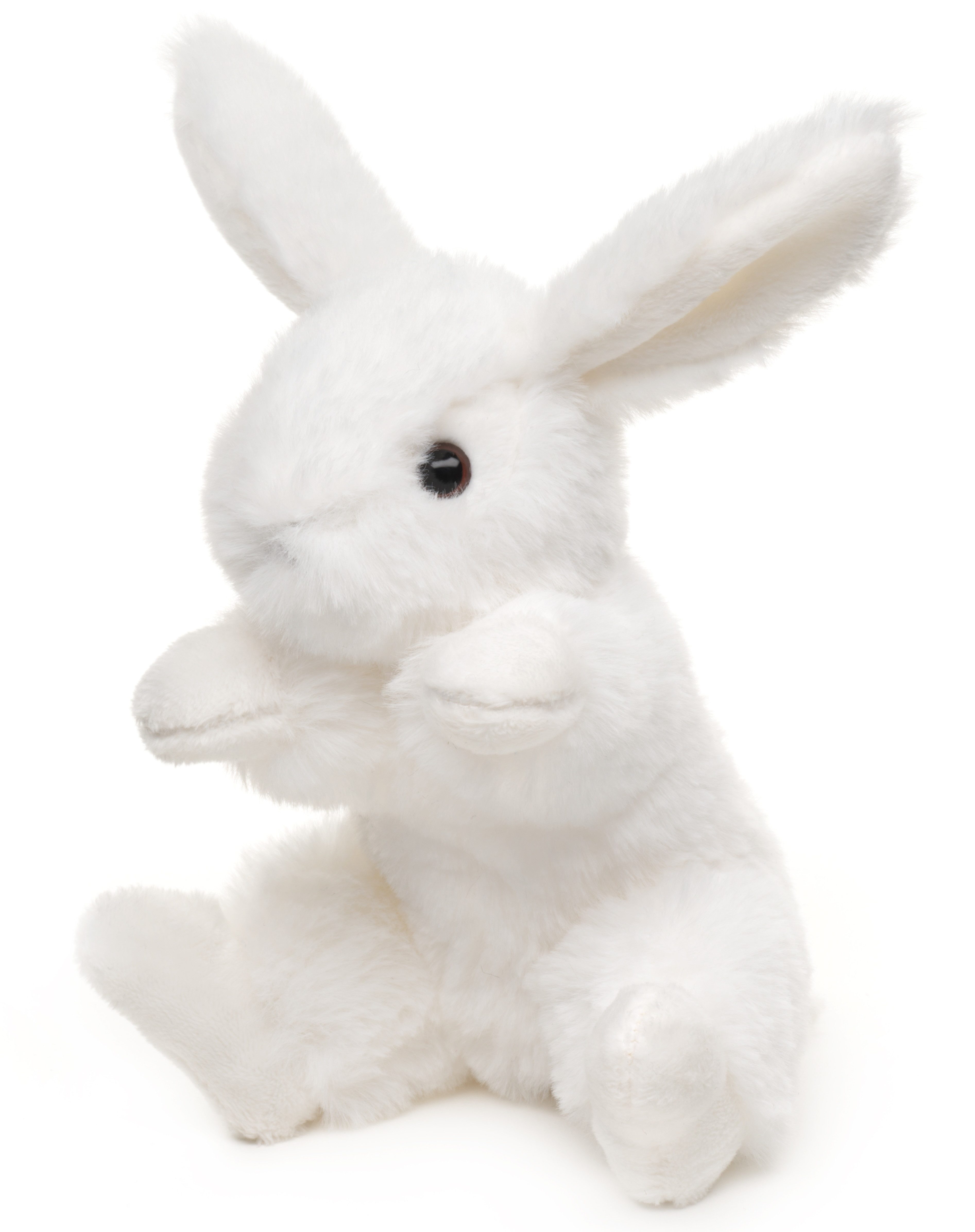 Uni-Toys Kuscheltier Hase mit Schlappohren - verschiedene Fellfarben - 15 cm - Plüschtier, zu 100 % recyceltes Füllmaterial