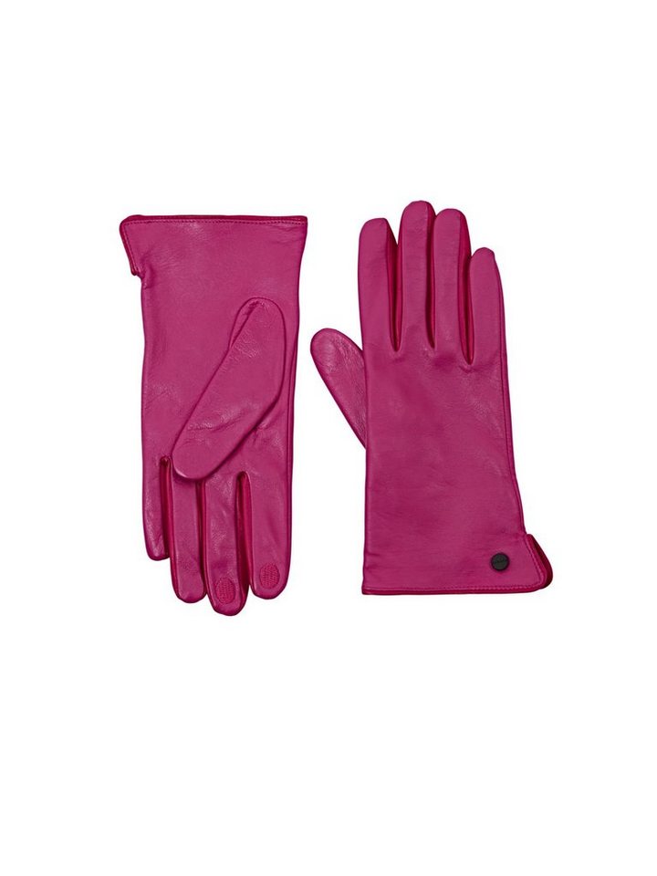 Esprit Lederhandschuhe Handschuhe aus Leder, Esprit Logo-Patch am Handgelenk