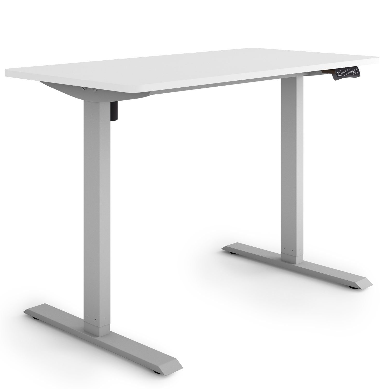 Rahmen: Tischplatte: Germany, Schreibtisch ESMART ETX-121 / Grau 60 Weiß x ESMART höhenverstellbarer Elektrisch 120 cm Schreibtisch