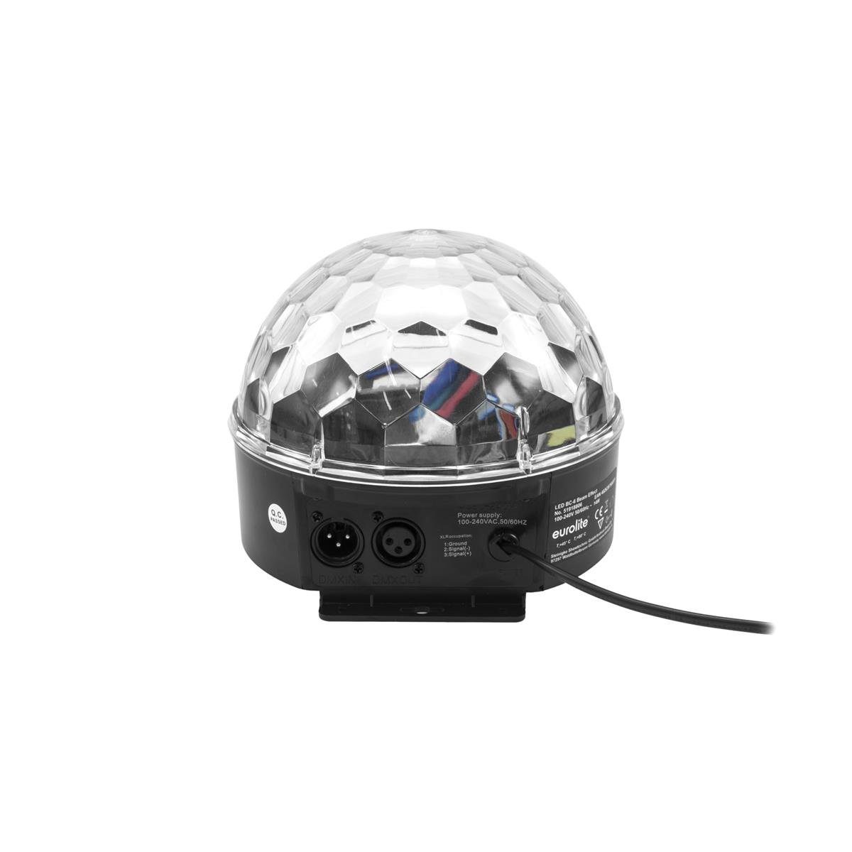 Discolicht LED Kugel-Strahleneffekt BC-6- 360° Raumeffekt Spiegelkugel - 5farbig