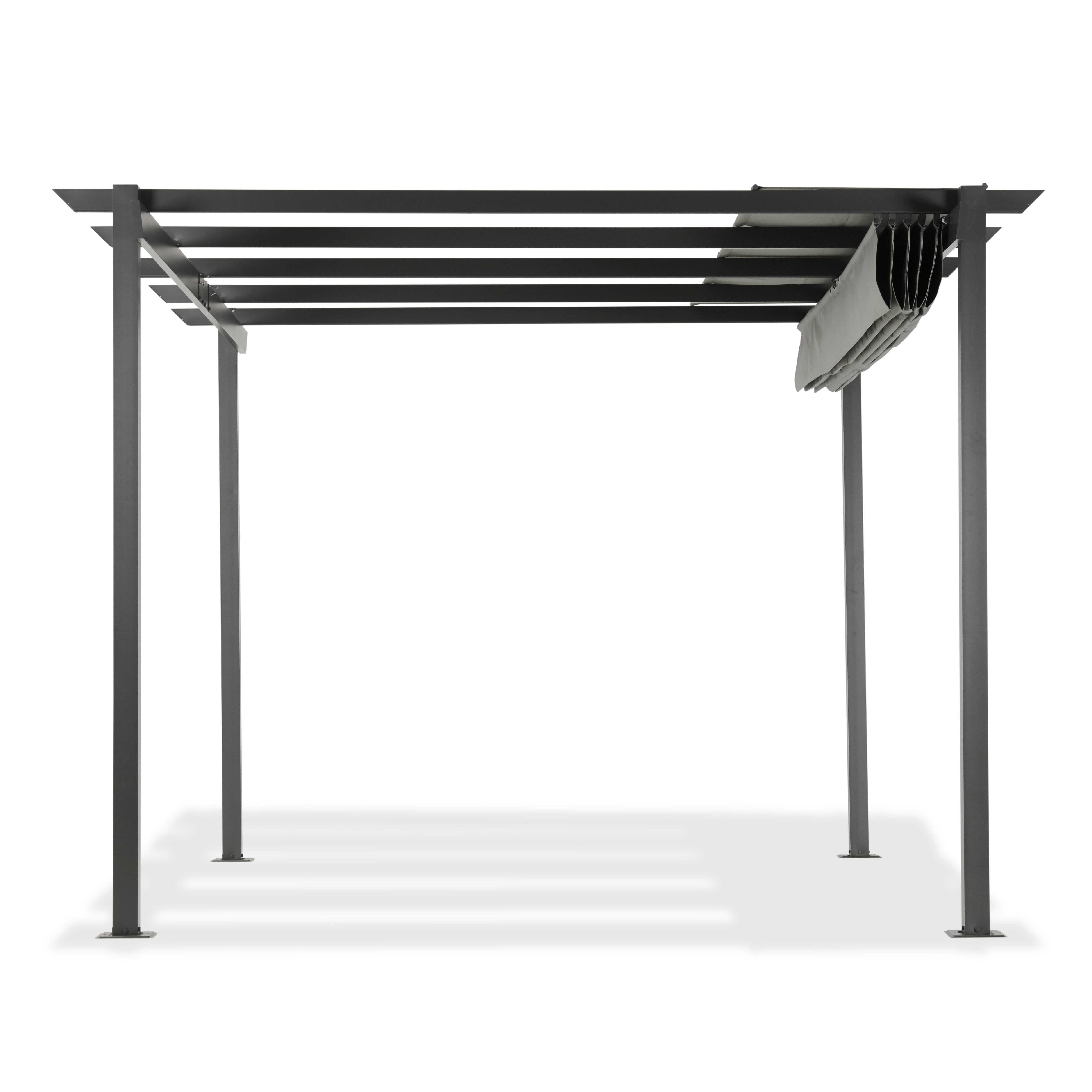 Leco Pergola Pergola – stilvolle Aluminium Pergola 4 x 3 m, BxTxH: 400x300x225 cm, Gestell aus Aluminium und Stahlrohr pulverbeschichtet
