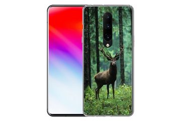 MuchoWow Handyhülle Hirsche - Wald - Bäume - Tiere - Natur, Phone Case, Handyhülle OnePlus 7 Pro, Silikon, Schutzhülle