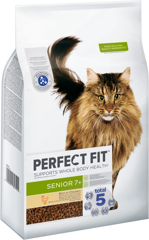 Perfect Fit PERFECT FIT™ Katze Beutel Senior 7+ mit Huhn 7kg, Trockenfutter für: Katze