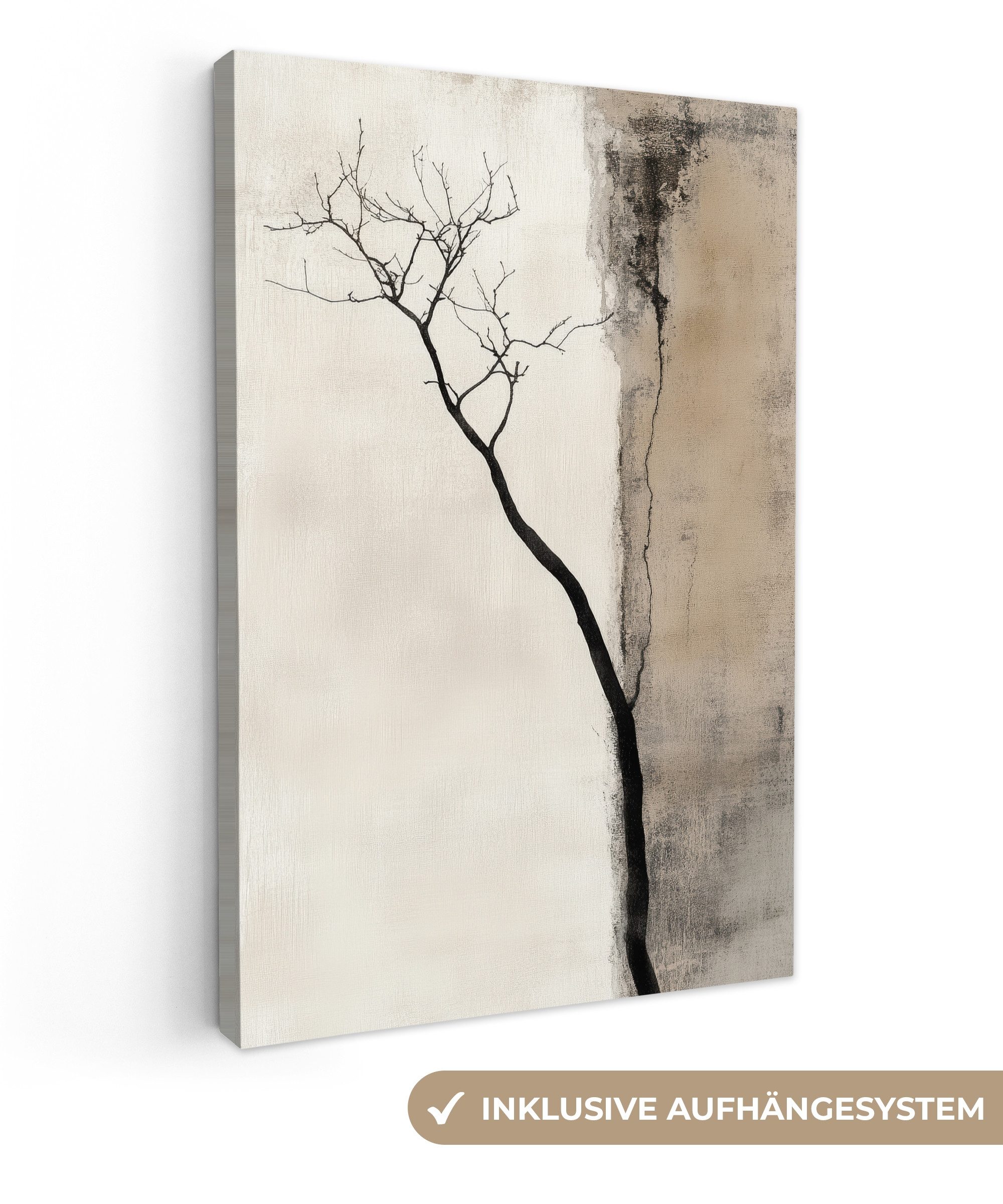 OneMillionCanvasses® Leinwandbild Wabi sabi - Pflanze - Beige, Fotodruck (1 günstig online kaufen