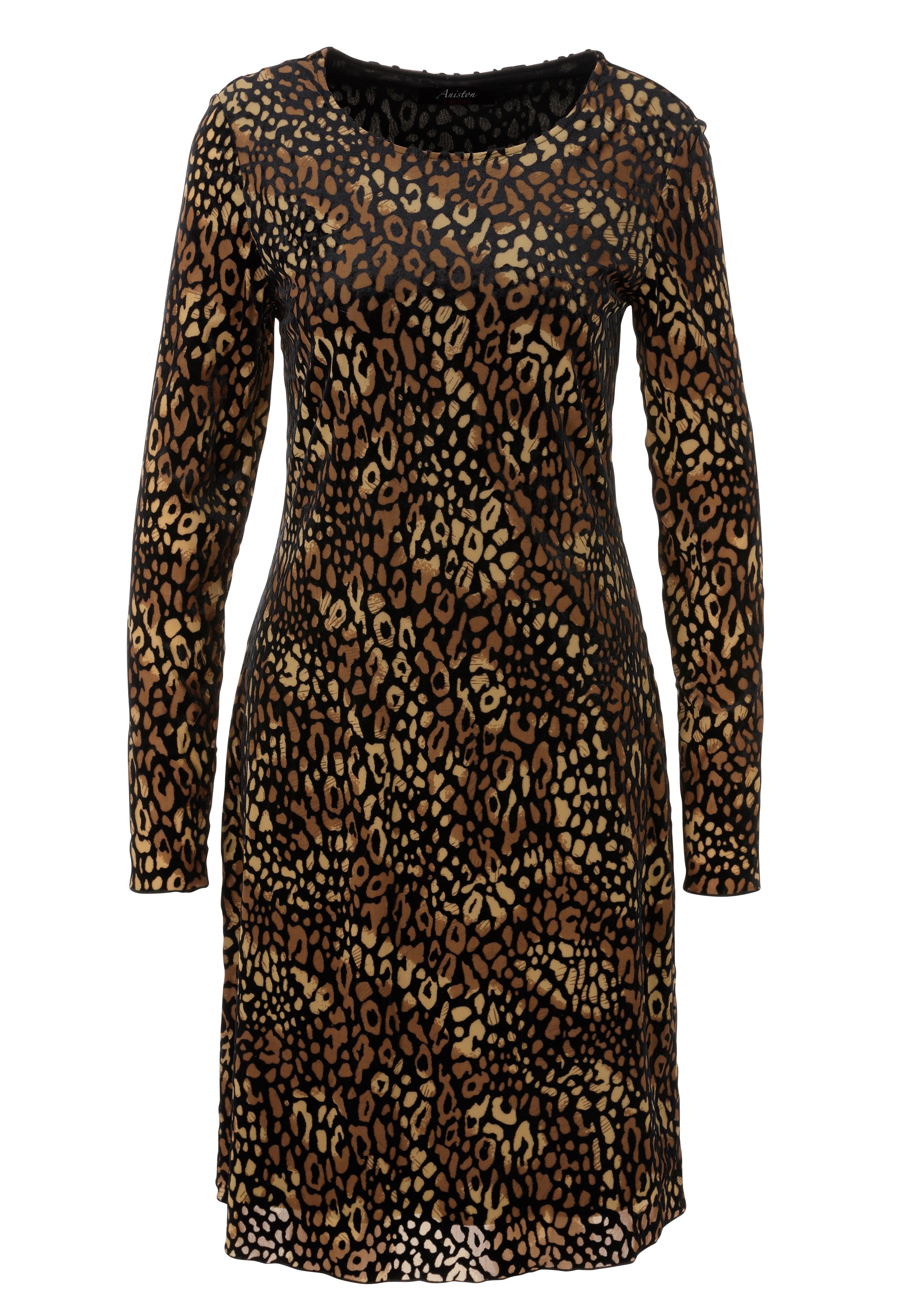 Aniston CASUAL Minikleid mit Leo-Muster in Ausbrenner-Optik - NEUE KOLLEKTION – Bild 5 von 5