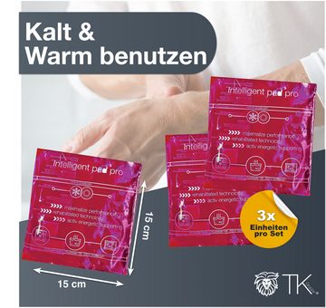 TK Gruppe Kalt-Warm-Kompresse 3er Set Warmkompresse/Kaltkompresse - Kompresse Gelkissen pink, 3er Set 3-tlg., 3x 15cm x 15cm, Mikrowelle geeignet / Wiederverwendbar