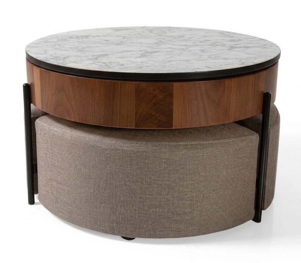 Xlmoebel Schreibtisch Eleganter Couchtisch im modernen Design mit stabiler Verarbeitung (inkl. Sitzhocker), Made in Europa