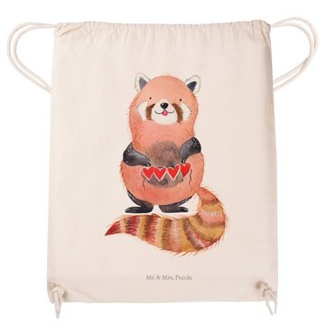 Mr. & Mrs. Panda Sporttasche Roter Panda - Transparent - Geschenk, Stoffbeutel, Lieblingsmensch, S (1-tlg), Umweltfreundlich