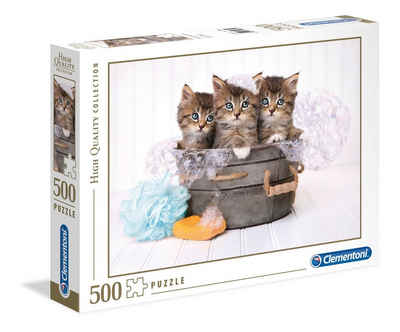 Clementoni® Puzzle Clementoni 35065 Kittens and Soap 500 Teile Puzzle, Puzzleteile