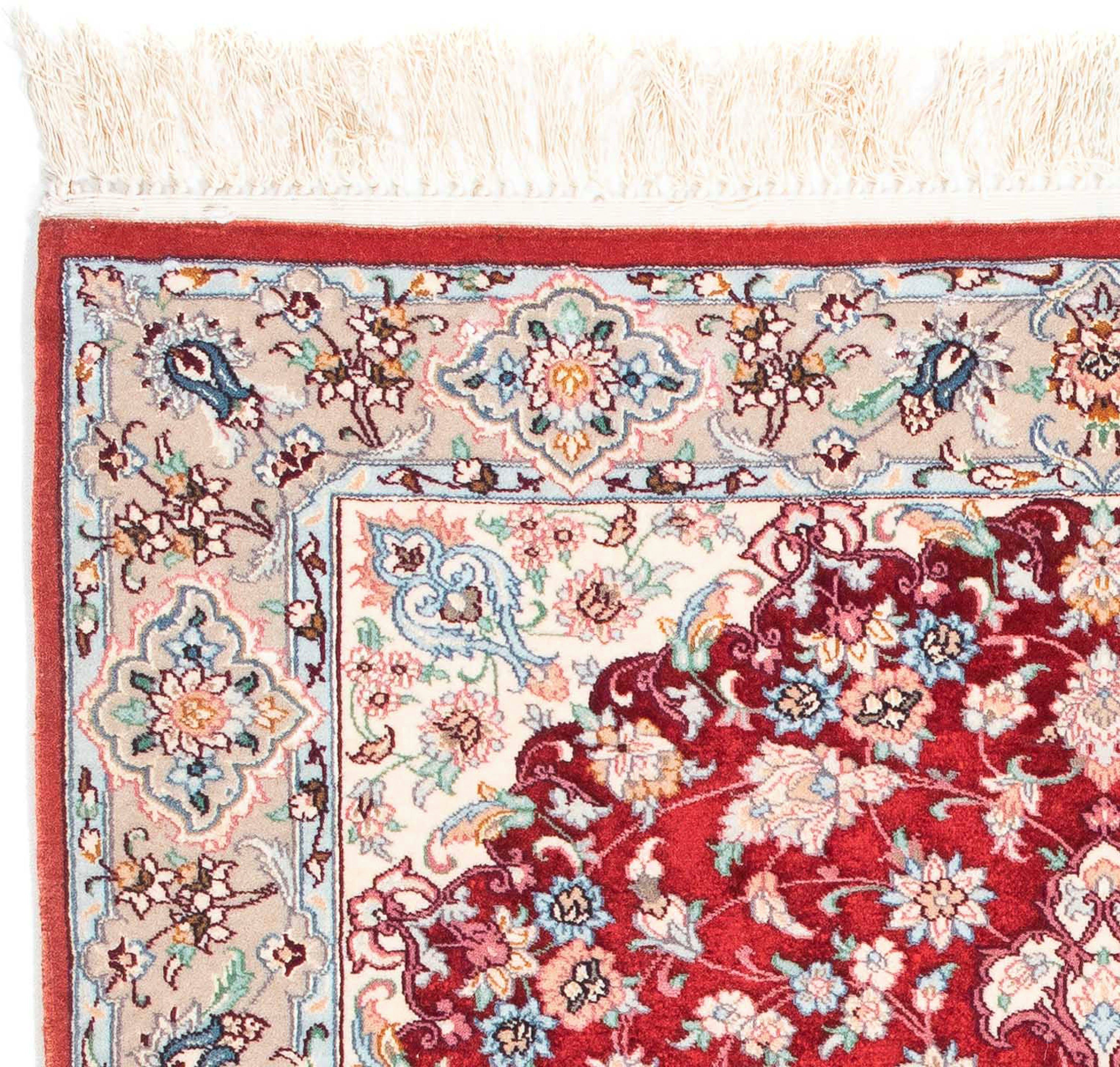 cm Perser - Zertifikat x - rechteckig, Orientteppich mit Isfahan 84 6 Wohnzimmer, - - Handgeknüpft, Premium Einzelstück rot, morgenland, Höhe: mm, 119