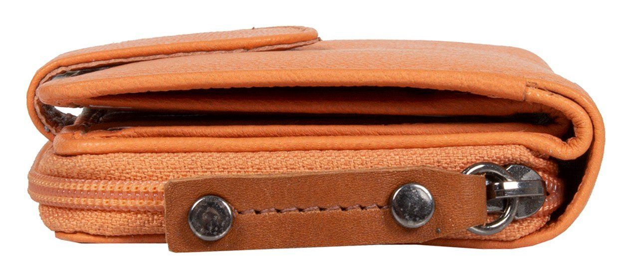 MUSTANG Geldbörse Seattle leather wallet opening, mit side Kartensteckfächer 6 Orange