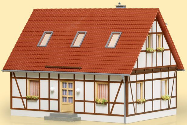 Image of Auhagen Modelleisenbahn-Gebäude »Einfamilienhaus, Fachwerk«, Spur H0, Made in Germany