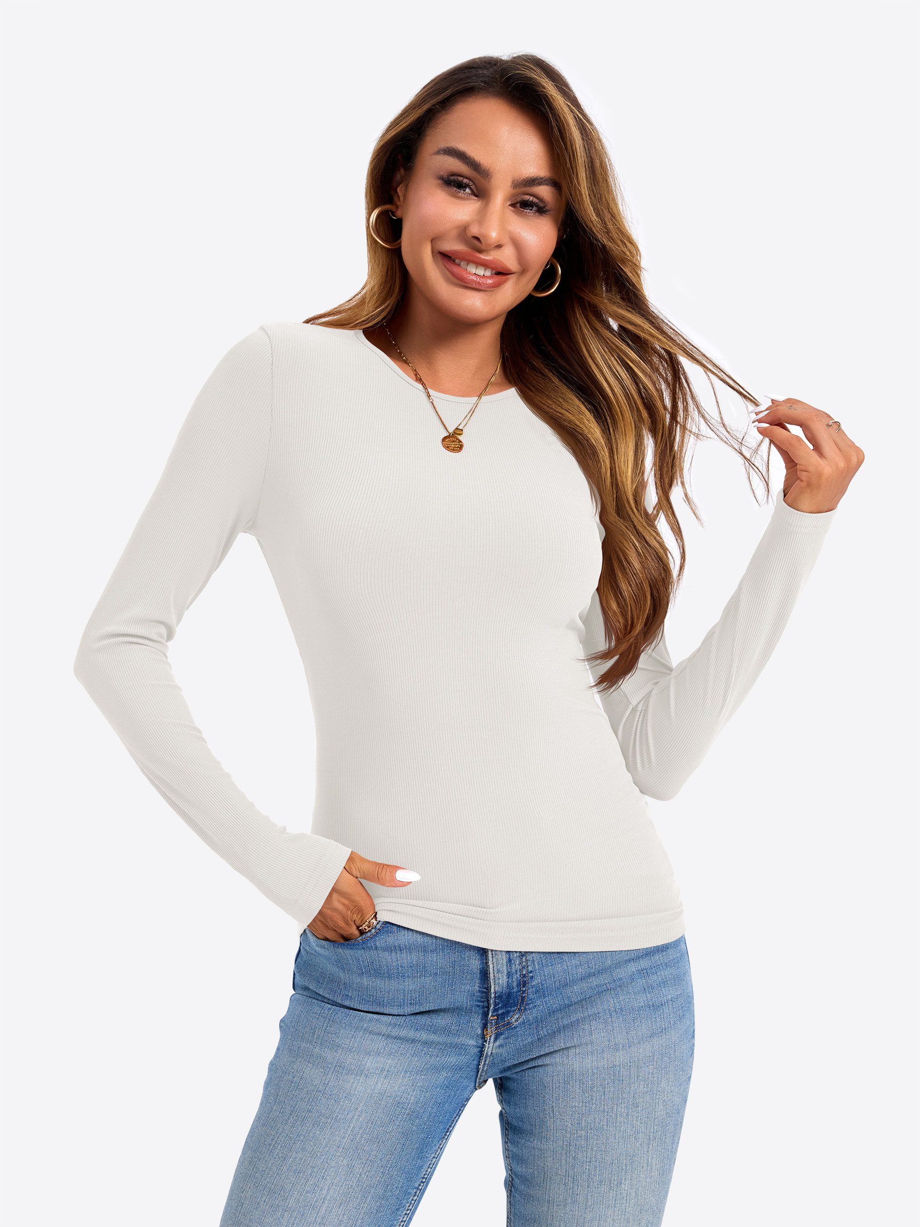 Imily Bela T-Shirt Damen Langärmliges Top günstig online kaufen