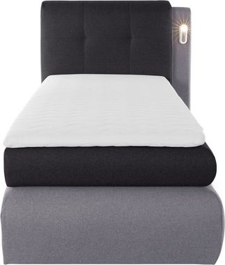 COLLECTION AB Boxspringbett Borna, inklusive Bettkasten, LED-Beleuchtung und Topper