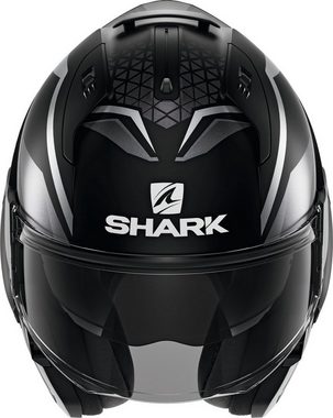 SHARK HELMETS Motorradhelm Shark Evo-ES Yari schwarz-anthrazit matt, Klapphelm, Systemhelm, mit Anti-Beschlag-Visier, Sonnenblende