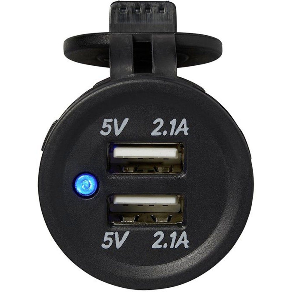 IWH USB Einbau-Steckdose 12/24 Volt 2100mA Belastbarkeit Strom max
