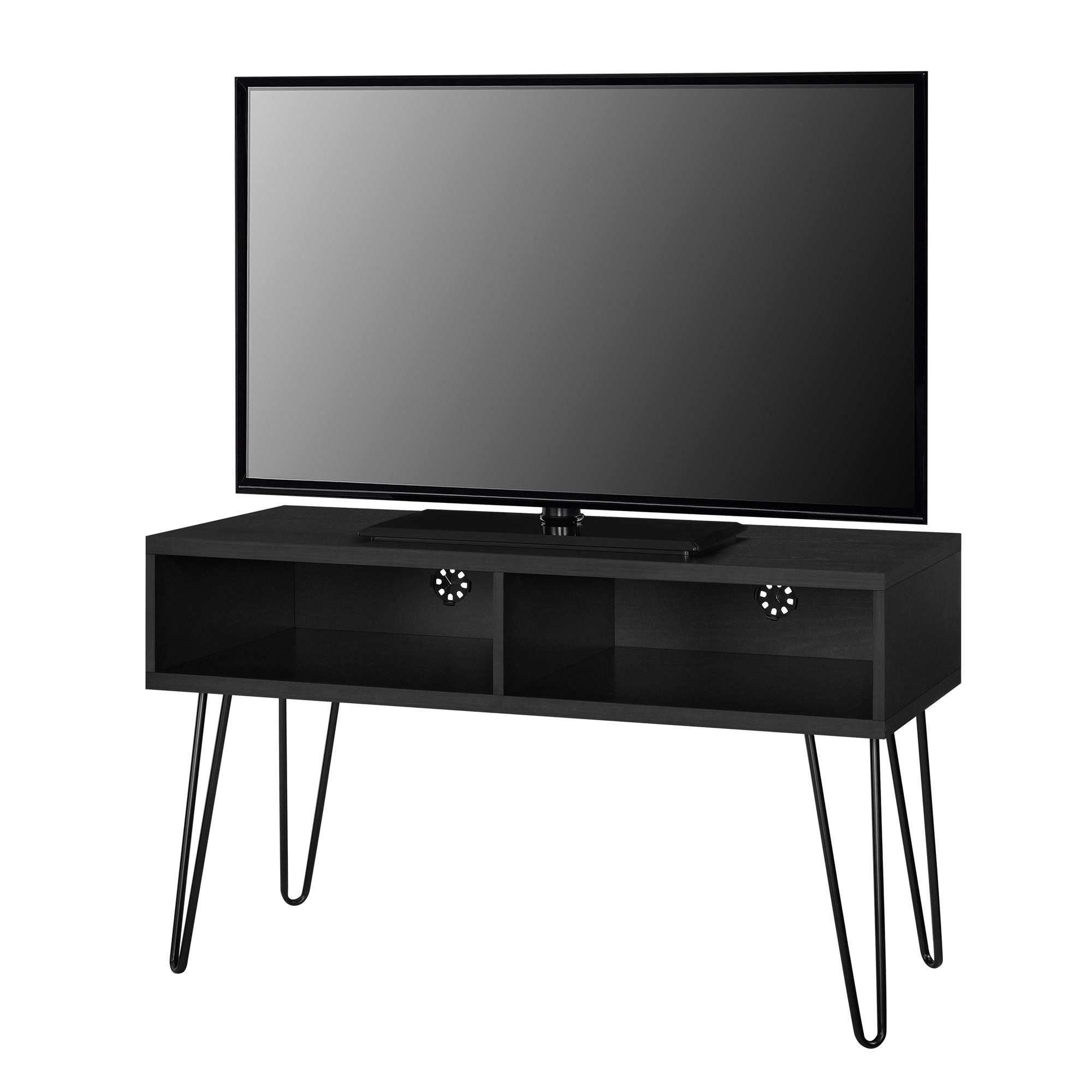 loft24 Lowboard Owen, TV-Bank Fernsehschrank 2 Fächer, MDF, Haarnadel Beine