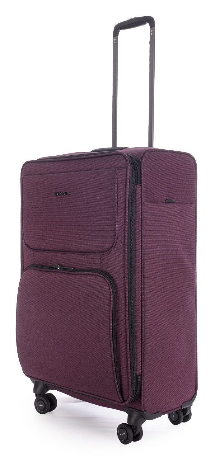 Stratic Trolley BENDIGO LIGHT+ Koffer M, 4 Rollen, Weichschalenkoffer Trolley TSA-Zahlenschloss STRATIC CONNECT NFC-Chip