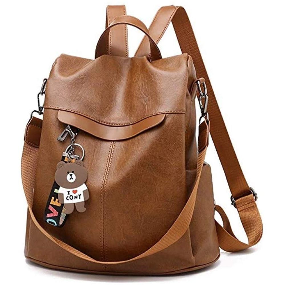 GelldG Rucksack Damen Mode Rucksack Schultertasche Kunstleder Mehrzweck Reisetasche