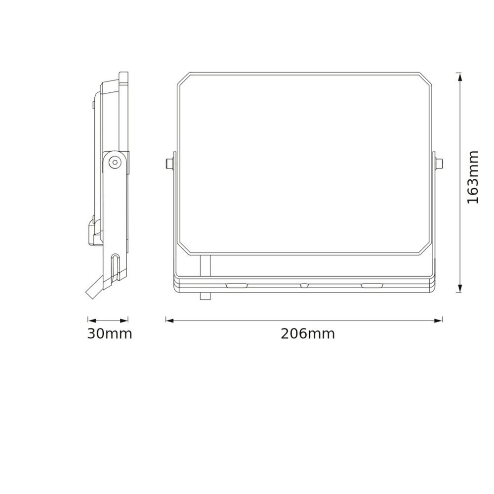 Osram LED Flutlichtstrahler OSRAM HOMELIGHTING FLOODLIGHT LUX 50W 830 BLACK 4099854489747 LED-Flut