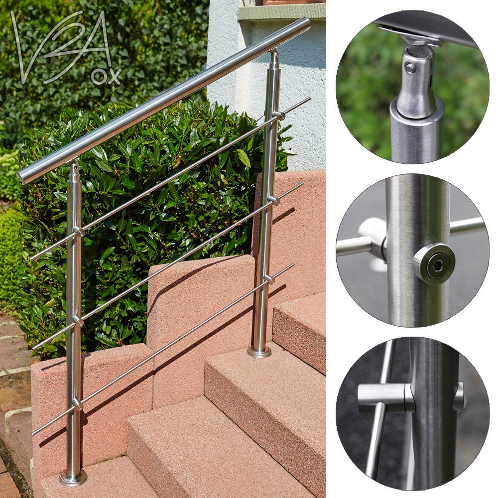 V2Aox Treppengeländer Treppengeländer Edelstahl Handlauf Geländer günstig online kaufen
