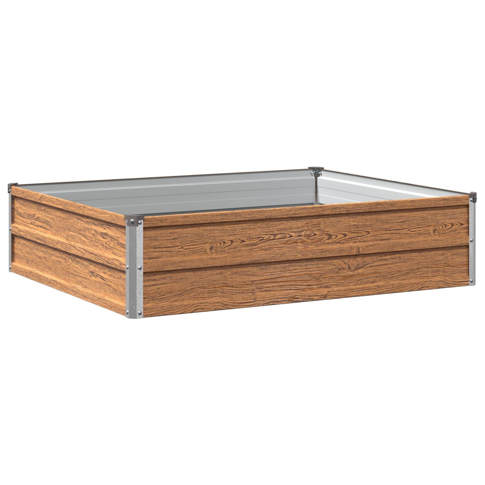 vidaXL Hochbeet Hochbeet im Garten Holz Braun 100 x 80 x 24 cm (1 St)