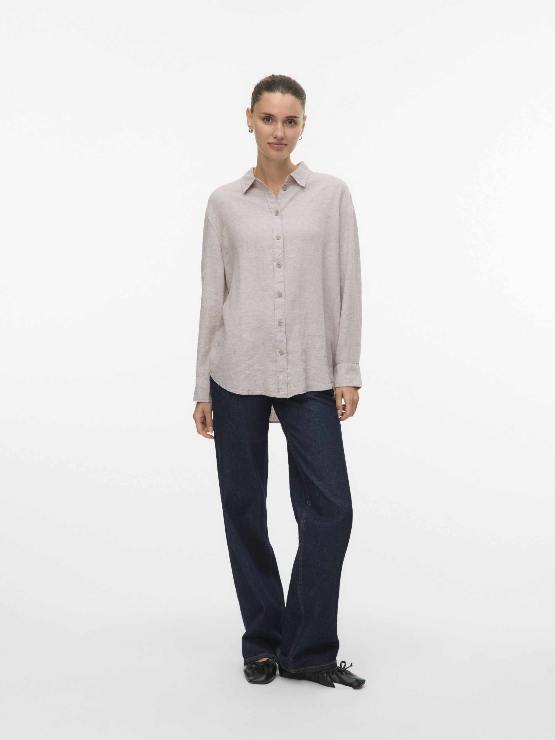 Vero Moda T-Shirt VMLINN LS SHIRT WVN NOOS