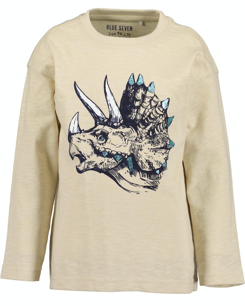 Langarmshirt Blue Seven Jungen Langarmshirt Triceratops kiesel beige