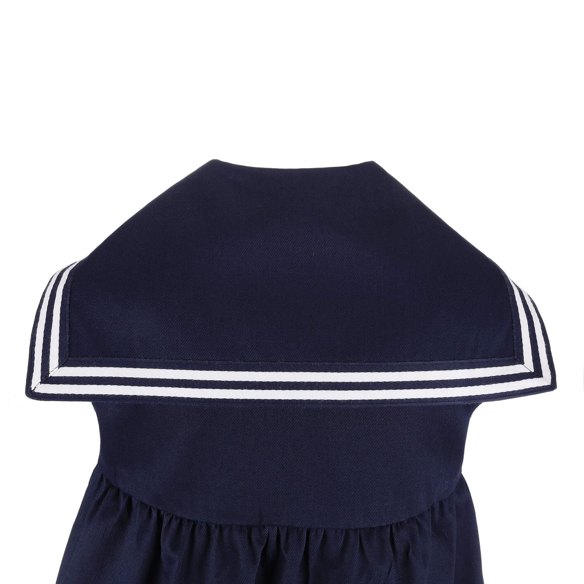 Kragen mit Kleid modAS Sommerkleid Kinder ärmellos (16) Maritimes Matrosenkleid marine großem -