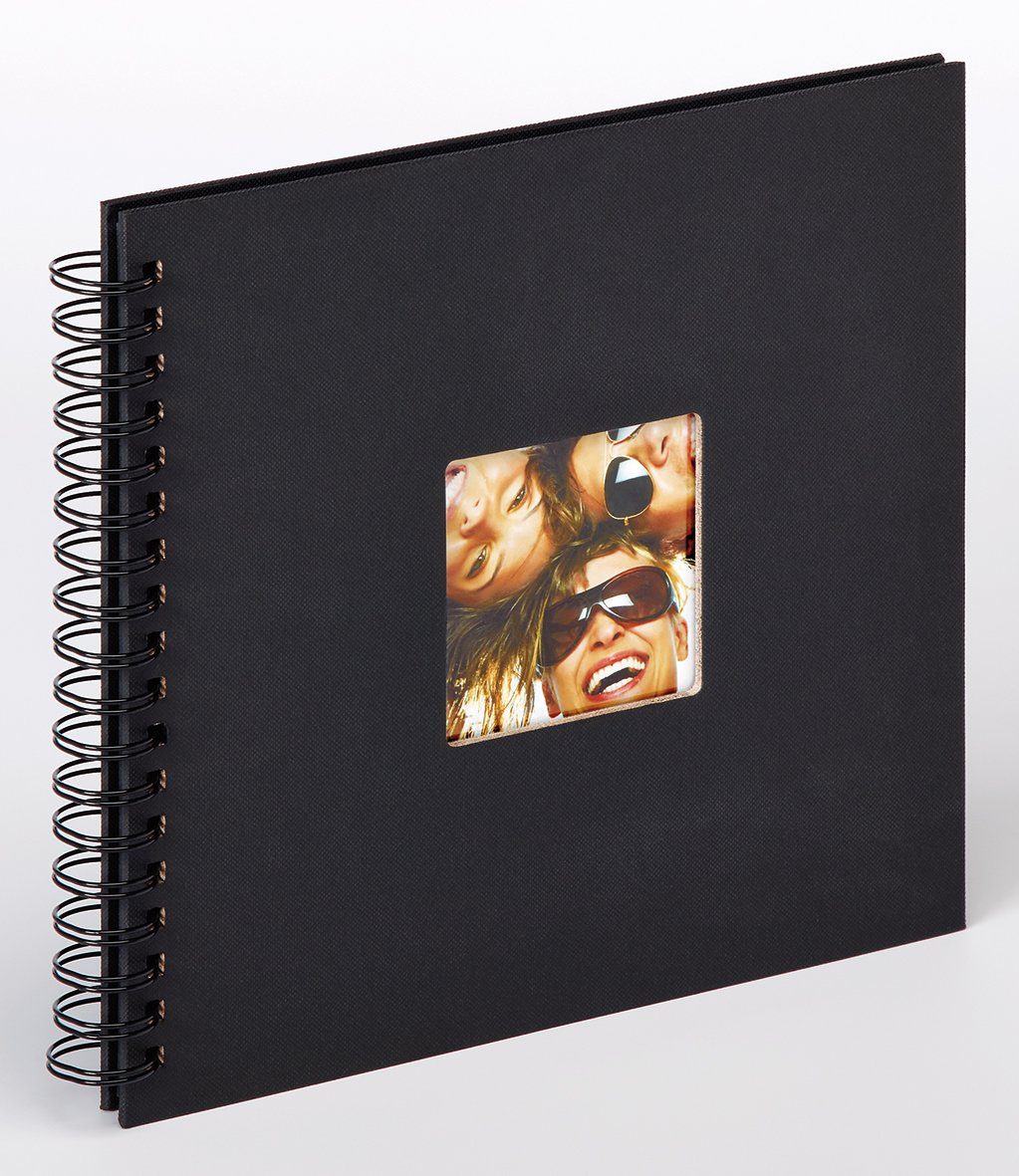 Walther Design Fotoalbum Fun Spiralalbum 26 x 25 cm, Spiralalbum, Papiereinband, quadratischer Bildausschnitt