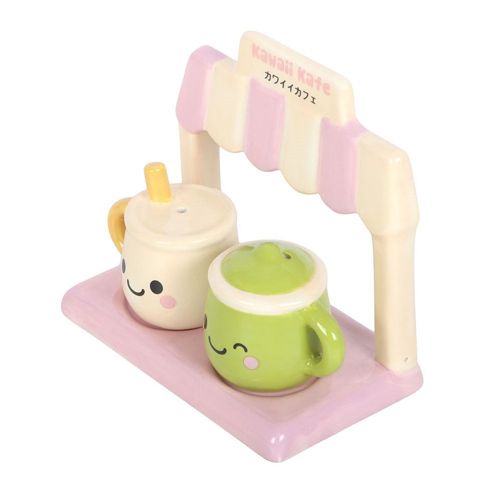 Something Different Salz- / Pfefferstreuer Kawaii Latte Anime Salz - und Pfefferstreuer mit Café-Halter