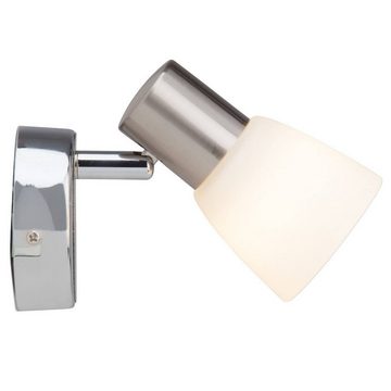 Brilliant Wandleuchte Janna, Lampe Janna LED Wandspot eisen/chrom/weiß 1x LED-Z45, E14, 4W LED-Tr
