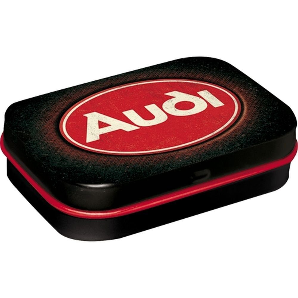 Nostalgic-Art Pillendose Pillendose - Audi - Audi Logo Red Shine