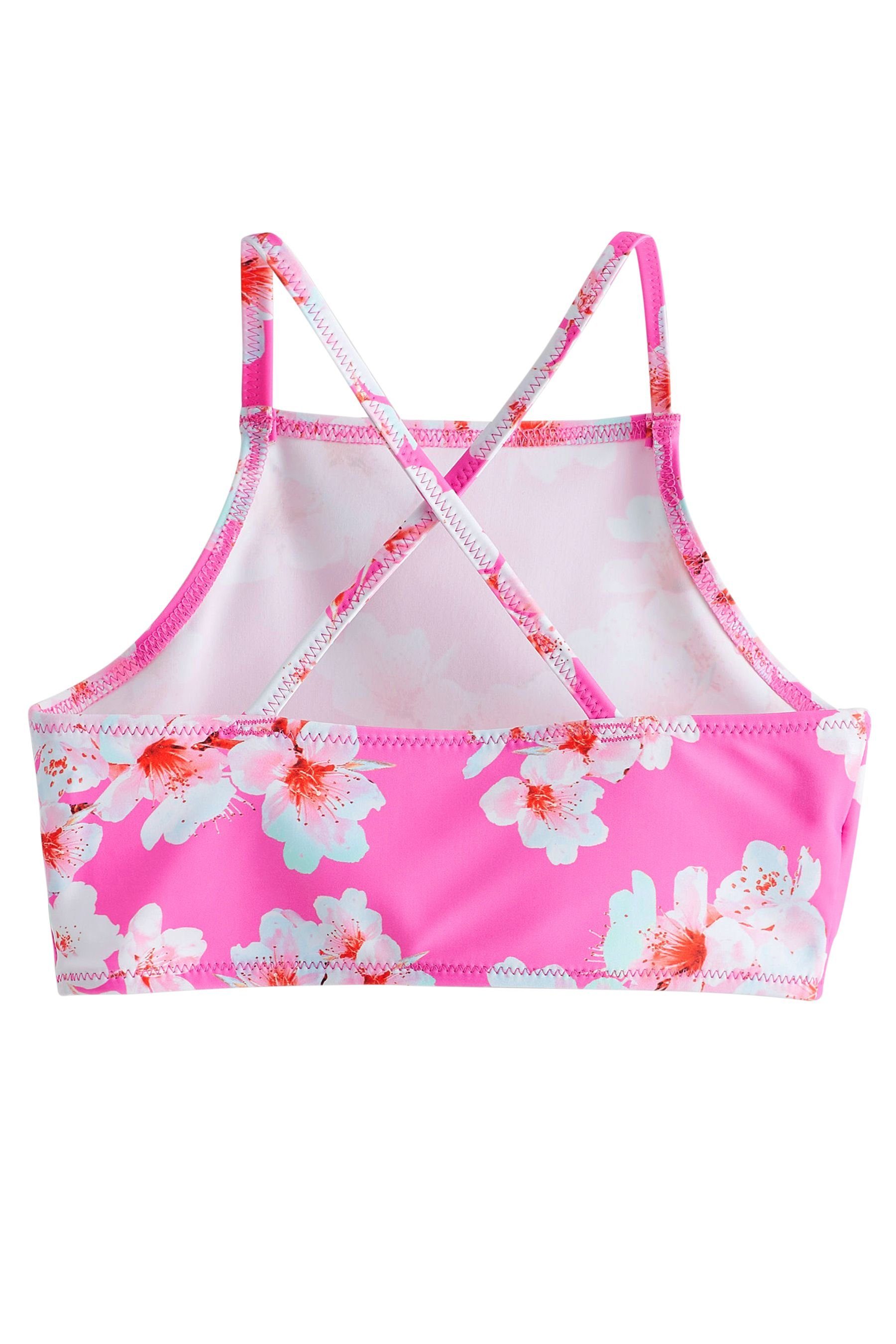 Next (2-St) Pink Bustier-Bikini Bright Floral Bikini