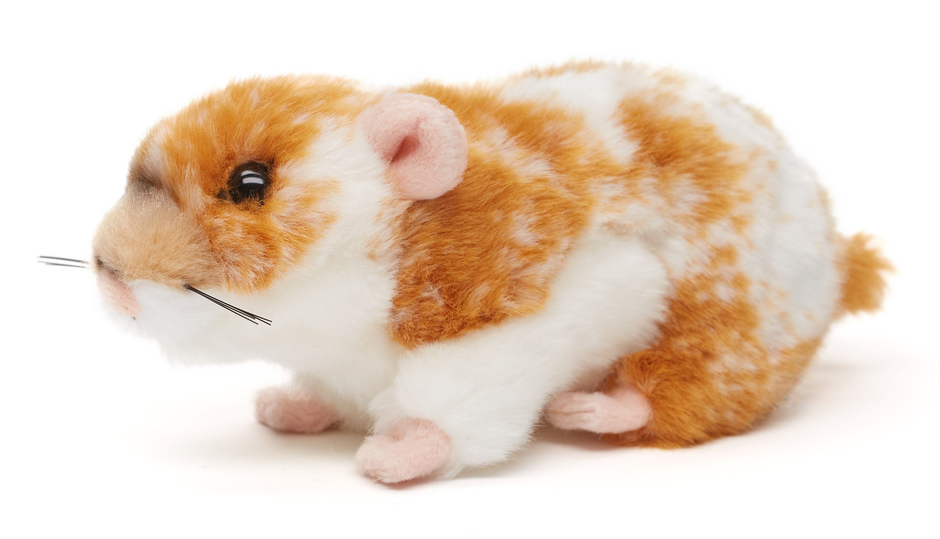 Uni-Toys Kuscheltier Goldhamster, goldbraun - 18 cm (Länge) - Plüsch-Hamster - Plüschtier, zu 100 % recyceltes Füllmaterial