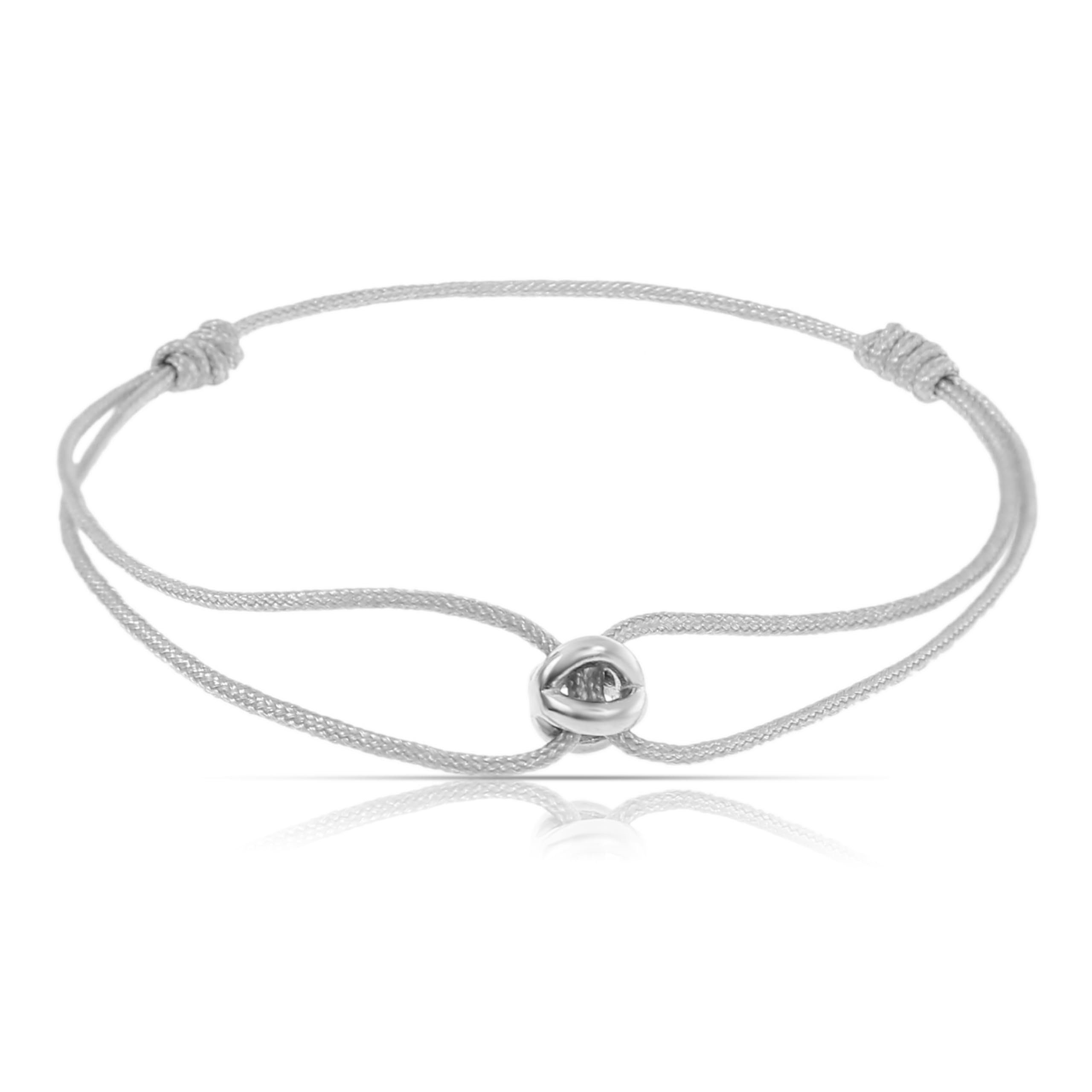 Made by Nami Armband Minimalistisches Herren & Damen Armband Filigran Grau, Handgemacht & Geflochten - 100% Wasserfest & verstellbar