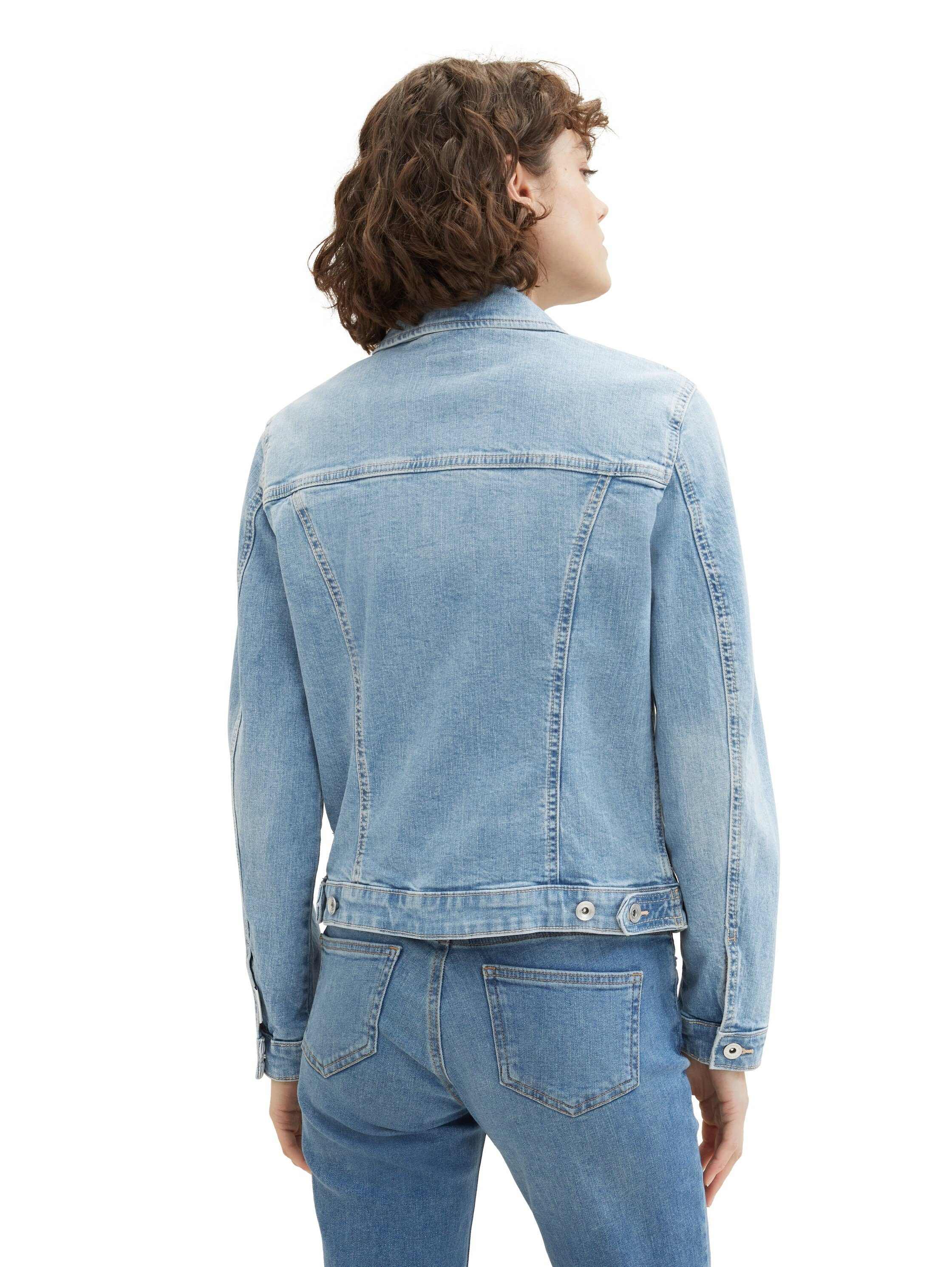TOM TAILOR Jeansjacke mit Knopfleiste und Hemdkragen