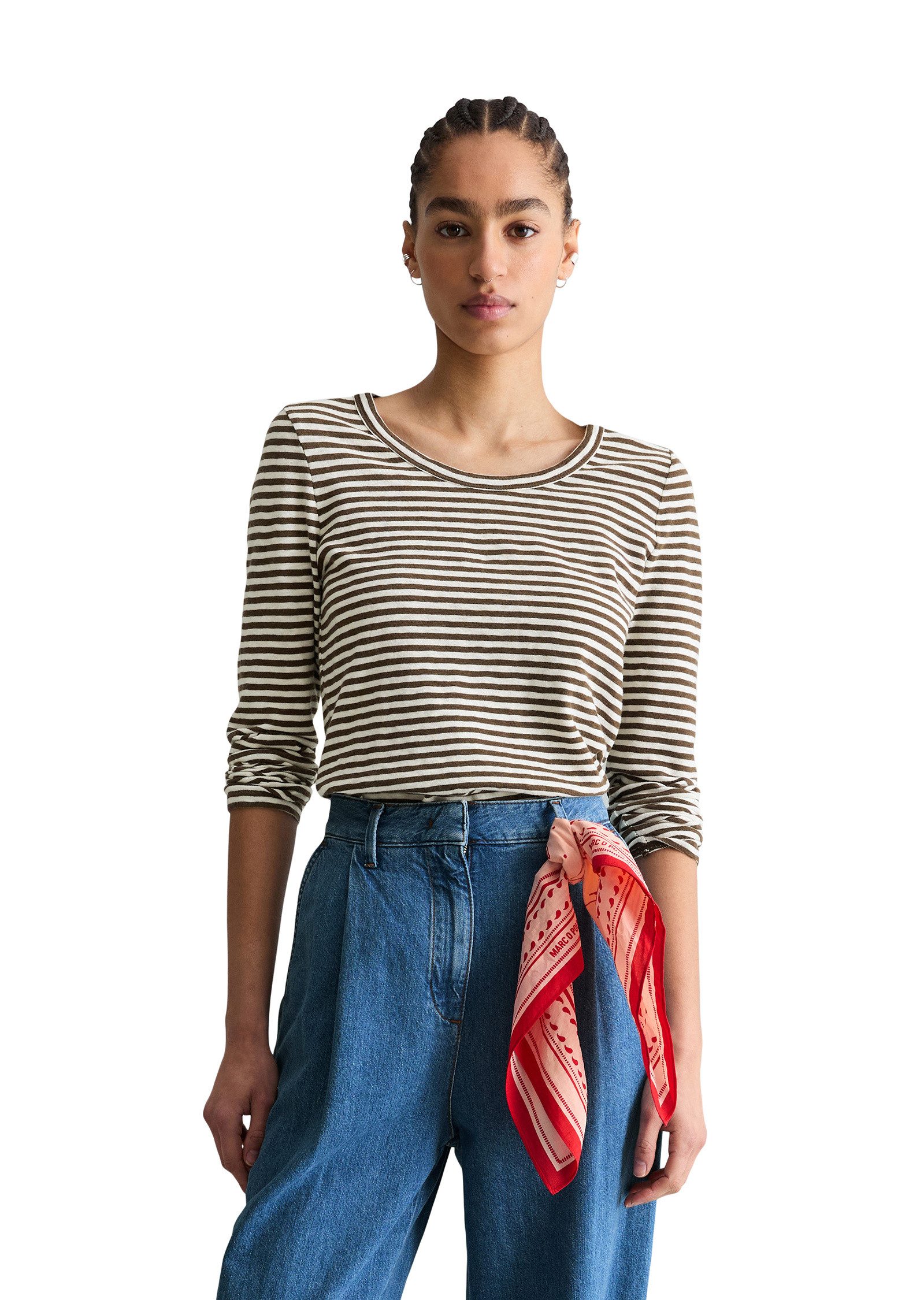 Marc O'Polo DENIM Langarmshirt aus Heavy Slub Jersey