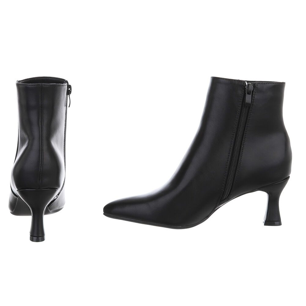 Ital-Design Modische Ankle Boots mit spitzem Fuß und Absatz Stiefelette (89852624) Pfennig-/Stilettoabsatz Stiefeletten in Schwarz – Bild 5 von 5