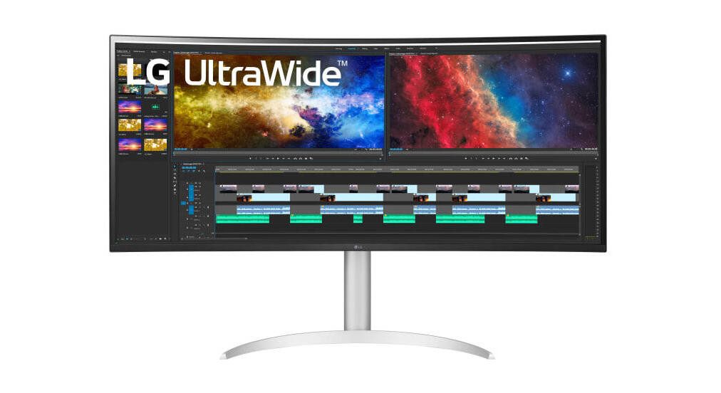 LG LG UltraWide 38BQ85C-W.AEU TFT-Monitor (3.840 x 1.600 Pixel (21:9), 5 ms Reaktionszeit, 75 Hz, IPS Panel)