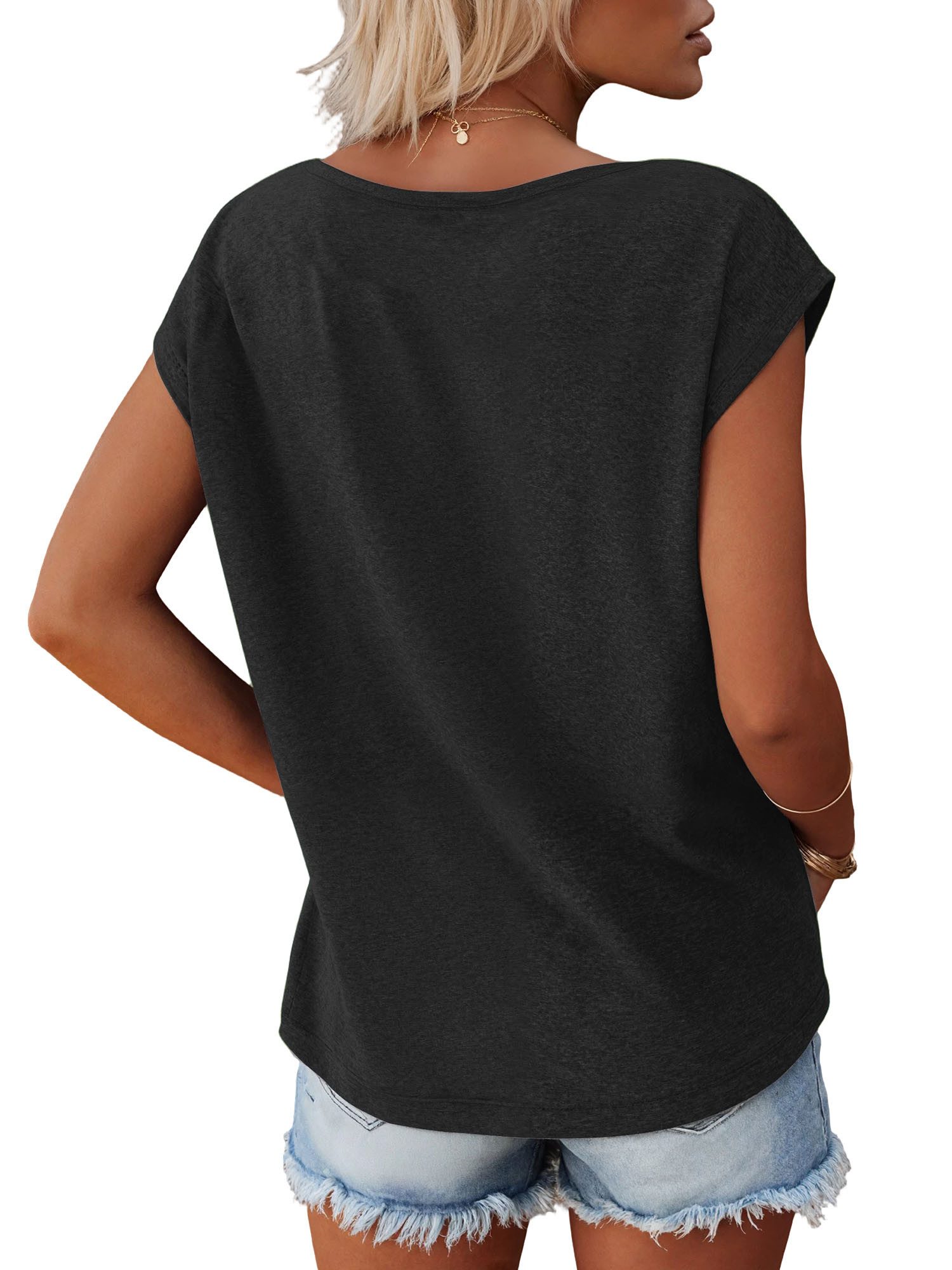 PYLIKE Tanktop Damen Sommer Casual bequemes Achselhemd mit Liebe Print-Shir günstig online kaufen