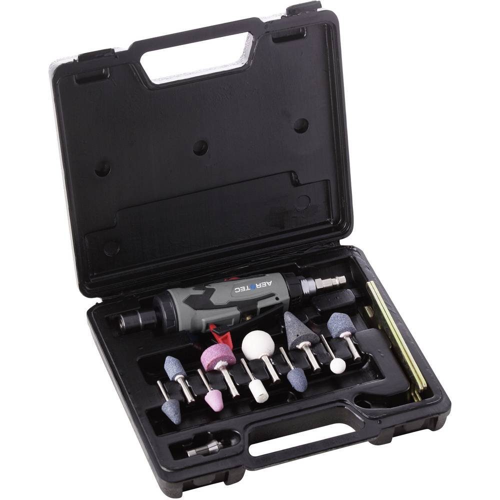 Aerotec Druckluft-Stabschleifer Druckluft-Stabschleiferset im Koffer 200656, inkl. Koffer
