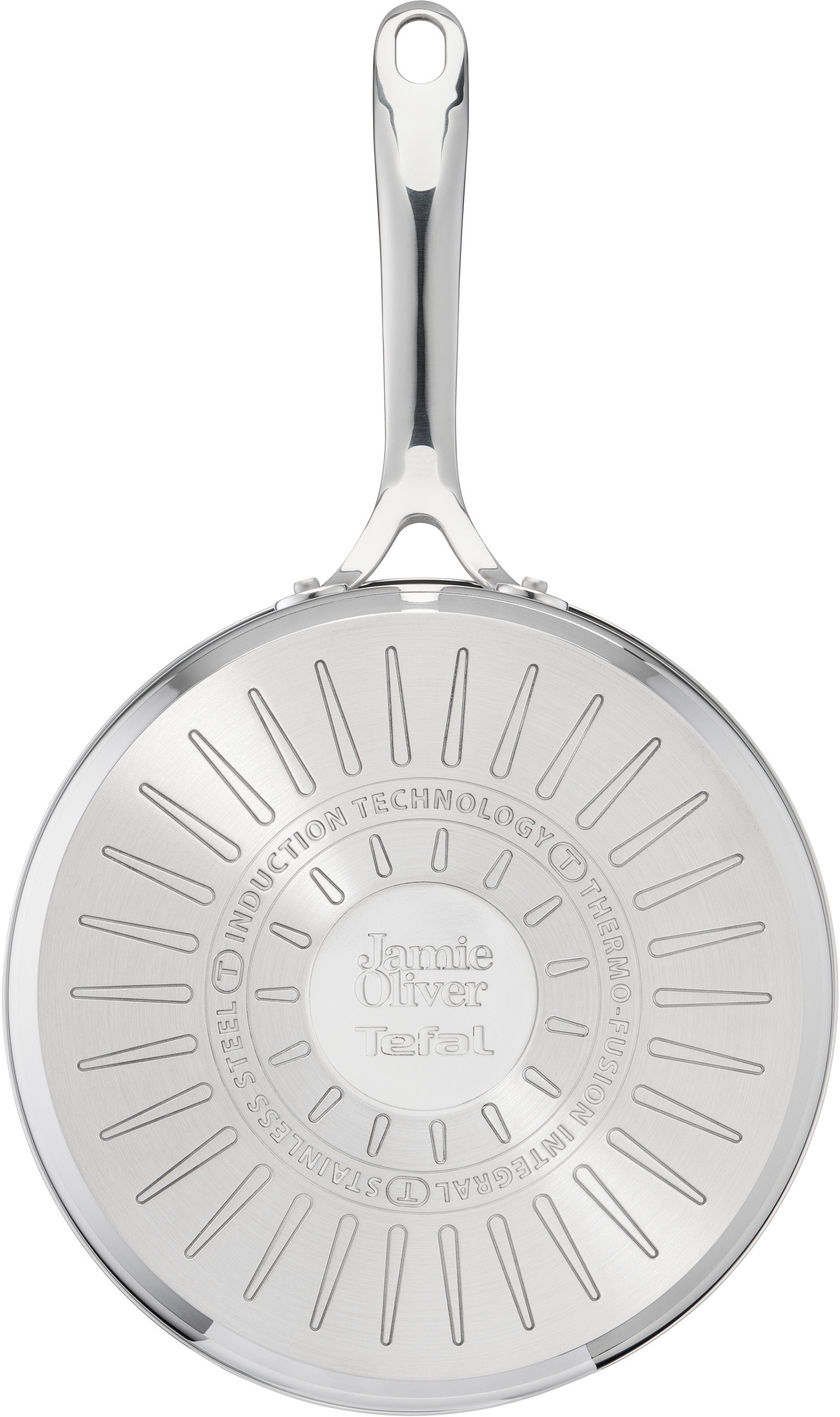 Tefal Schmorpfanne Jamie Oliver Cook Smart, Ø 25 cm, Pfanne Induktion, Thermo-Signal, Edelstahl, Antihaftversiegelung, geeignet für alle Herdarten, E31033